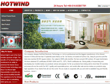 Tablet Screenshot of hotwindsauna.com